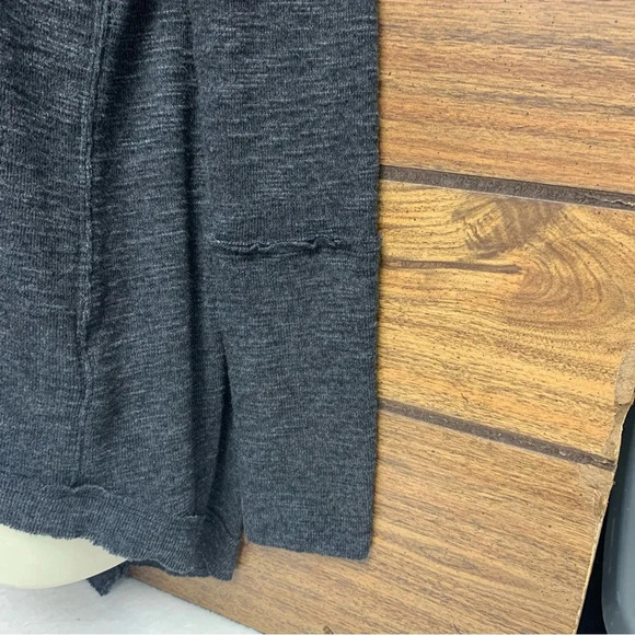 We The Free dark gray slit back cowl neck sweater size small would fit up - Picture 2 of 10
